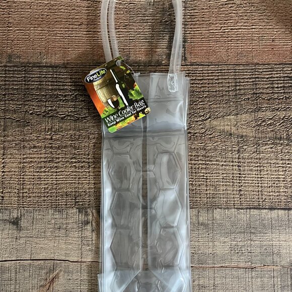 Freeze Beverage Tote / Ice Bucket To-Go / Wine Chill Bag / Clear - NWT - Picture 4 of 8